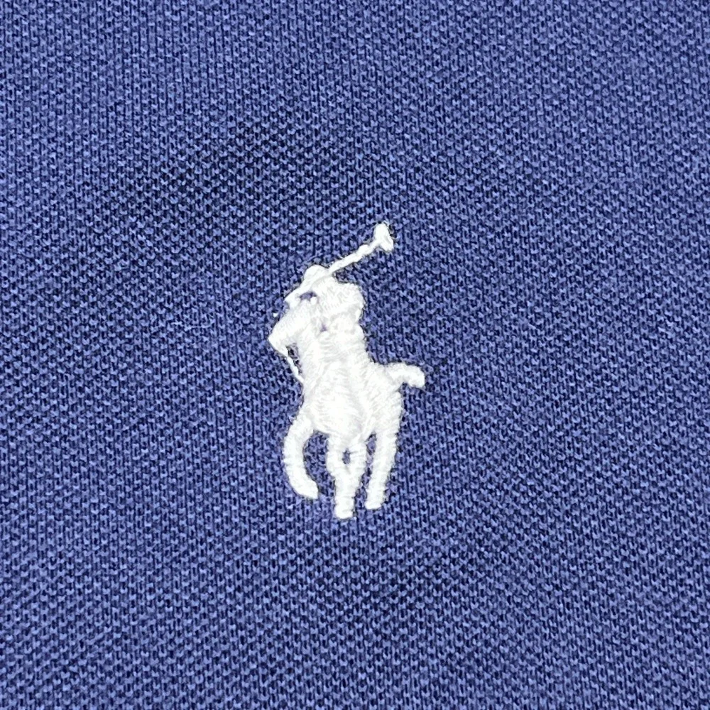 Polo Ralph Lauren Polo Shirt Mens Medium Blue Knit Stretch Slim Fit Pony Logo
